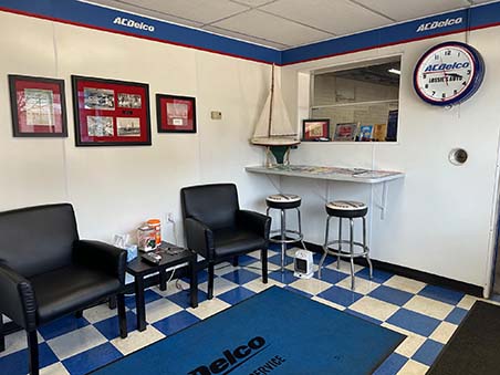 If you prefer to wait for your car’s oil change or your truck’s state inspection, have a seat in our clean comfortable waiting room at 230 West 17th Street location.